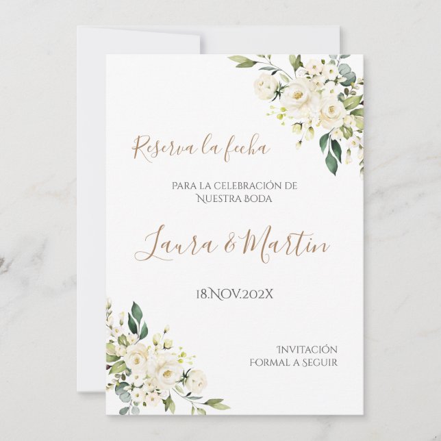 Boho Wedding Save the Date (Vorderseite)