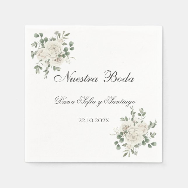 Boho Wedding Serviette (Vorderseite)