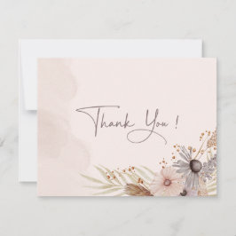 Boho Wedding Thank You Card Dankeskarte