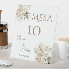 Boho Wedding Tischnummer Sockelschild