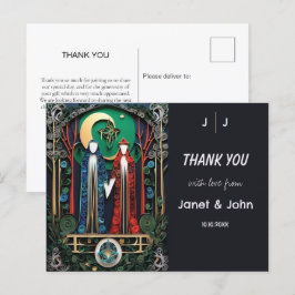 Boho Wedding Vielen Dank Postkarte