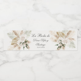Boho Wedding Wasserflaschenetikett