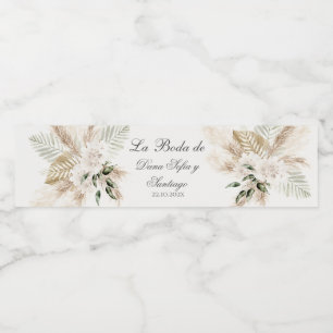 Boho Wedding Wasserflaschenetikett