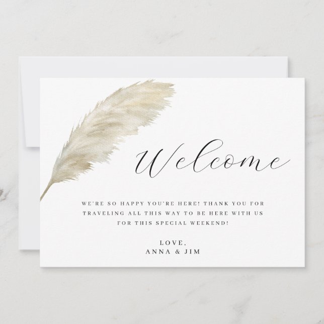 Boho Wedding Welcome Bag Beilage Card (Vorderseite)