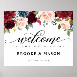 Boho Wedding Welcome Poster