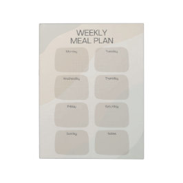 Boho Weekly Meal Plan Notepad Notizblock