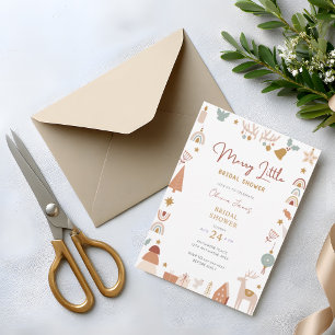Boho-Weihnachten Fröhliche kleine Brautparty Einladung