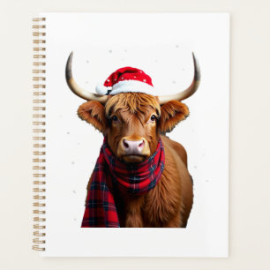 Boho Weihnachten Highland Kuh T-Shirt (1) Planer