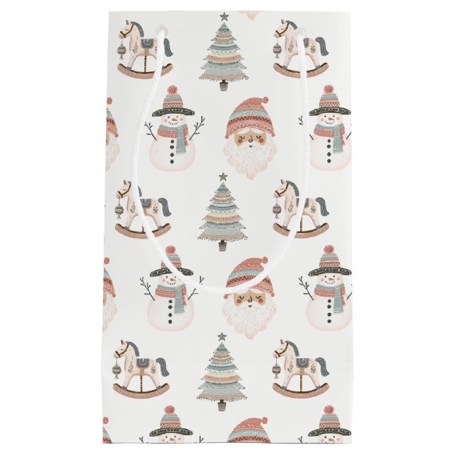 Boho-Weihnachtsfreude Urlaub Kleine Geschenktüte (Vorderseite)