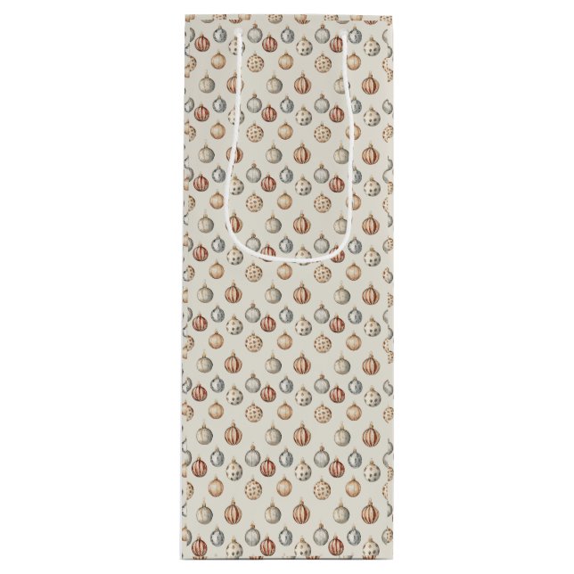 Boho Weihnachtsschmuck Warm Vintager Winter Geschenktüte Für Weinflaschen (Vorderseite)