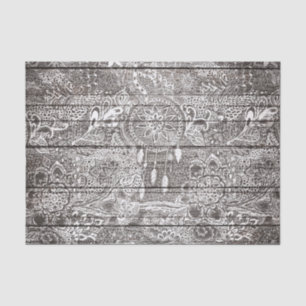 Boho weißes rustikales dreamcatcher seidenpapier