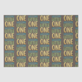 Boho "Welcome Little One" Babydusche Seidenpapier