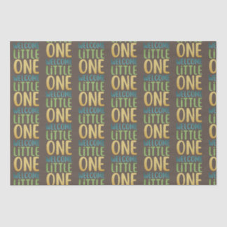 Boho "Welcome Little One" Babydusche Seidenpapier