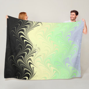 Boho-Wellig-Marmoriertes-Abstraktes Cassgender-Sto Fleecedecke