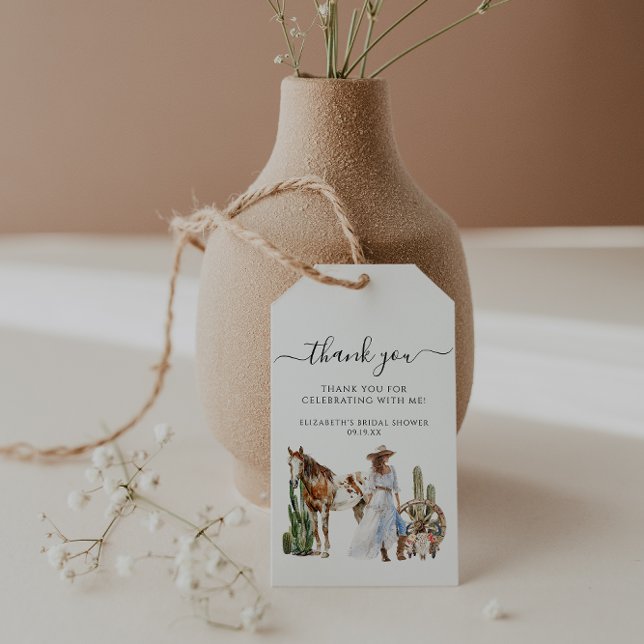 Boho Western Brautparty | Vielen Dank Geschenkanhänger (Von Creator hochgeladen)