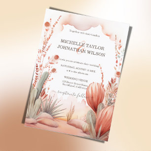 Boho Western Canyon Mexican Cactus Desert Einladung