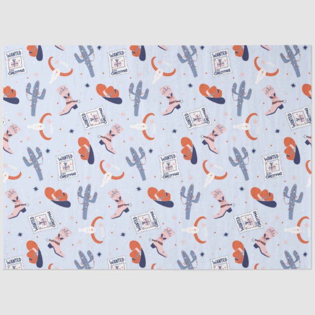 Boho Western Christmas - Blue Seidenpapier (Vorderseite)