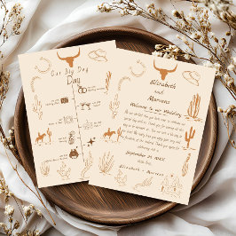 Boho Western Cowboy Illustration Events Timeline Programm