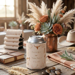 Boho Western Cowboy Illustration Wedding Dosenkühler