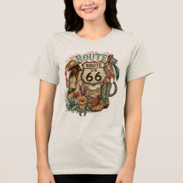 Boho Western Cowgirl Mother Road Bekleidung Tri-Blend Shirt