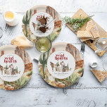 Boho Western Desert | BRAUTPARTY Pappteller<br><div class="desc">Ideal für einen Western-Brautparty oder eine Bachelorette-Nacht. Eine wunderschöne illustrierte Western-Kollektion in luftigen Aquarellen. Diese Sammlung zeigt Abbildungen von Wüstenlandschaften, Saguaro-Kakteen mit wilden Westkuhjungen und Cowgirls. Trendy Illustrationen und moderne Schriften machen dies zur perfekten Kollektion für Boho Wüste großen Tag! Also, nimm deinen Cowboy-Hut und mach dich fertig für das...</div>