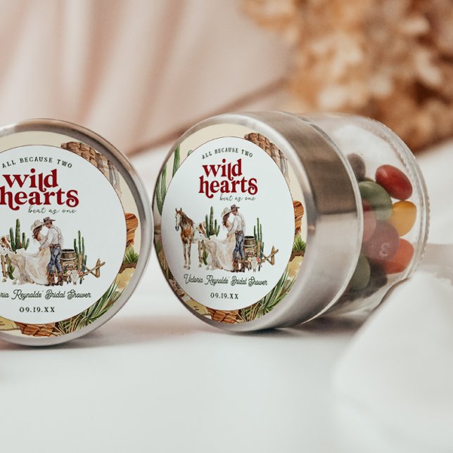 Boho Western Desert | BRAUTPARTY Runder Aufkleber (Von Creator hochgeladen)