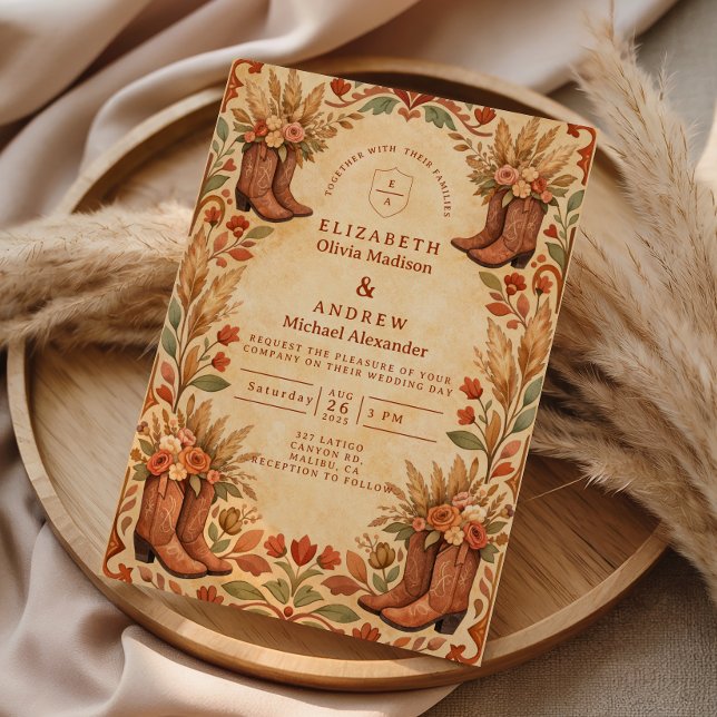 Boho-Western-Gartenhochzeit Einladung (Von Creator hochgeladen)