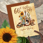 Boho Western Guitar Sonnenblumen 60. Geburtstagspa Einladung<br><div class="desc">Mit der Boho Western Gitarre und den Sonnenblumen feiern Sie den Geburtstag! Machen Sie sich bereit, den rustikalen Charme und die entspannende Atmosphäre einer Feier zu genießen, die das Beste der Böhmischen und Western Ästhetik vereint. Dieses faszinierende Design ist perfekt für diejenigen, die ein einzigartiges und unvergessliches Geburtstagserlebnis suchen. Im...</div>