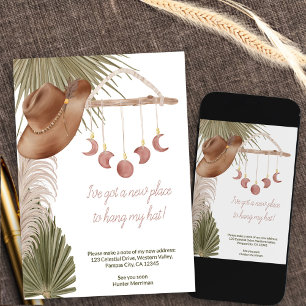 Boho Western New Place to Hang Hat Moving Ankündigung