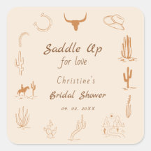 Boho Western Saddle up Cowboy Brautparty