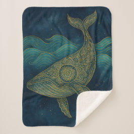 Boho Whale Mandala Sherpadecke