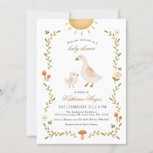 Boho Whimsical Gans-Baby-Party Einladung