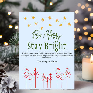 Boho Whimsical Minimalistisch Weihnachtskarte Feiertagskarte