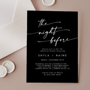Boho White Black Night Before Probe Dinner Acryleinladungen