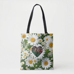 Boho white daisis Blumenfoto-Vorlage
