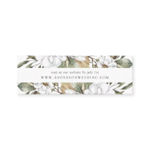 Boho White Floral Greenerity Wedding RSVP Cards