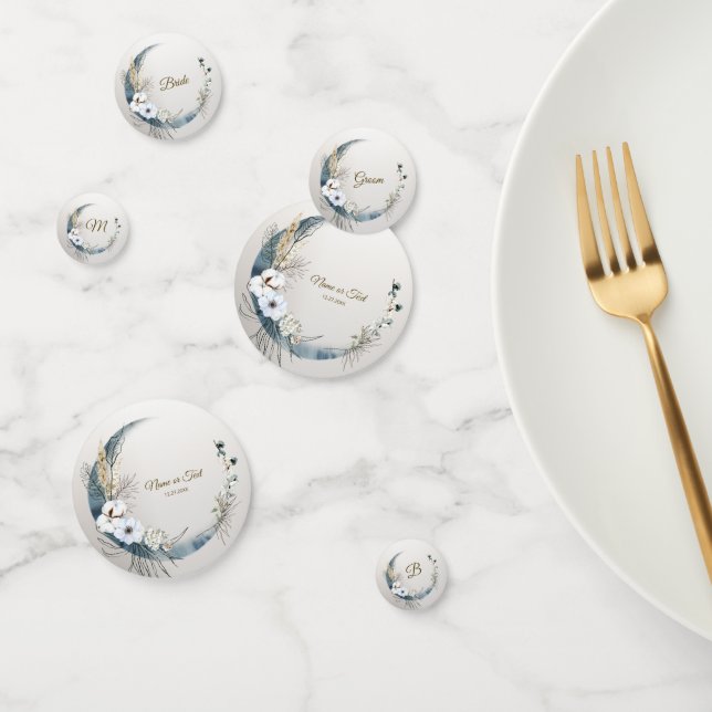 Boho White Orchid Blume Blue Moon Elegantes Party Konfetti (Gruppe)