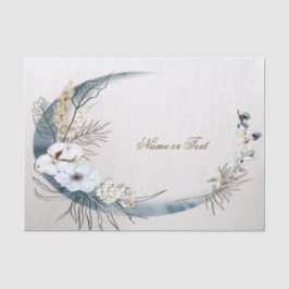 Boho White Orchid Blume Blue Moon Elegantes Party Seidenpapier