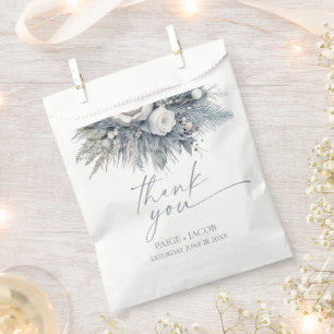 Boho White Rose Blumengarten Hochzeit Geschenktütchen