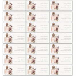 Boho White Wedding Gown Bride Gastadresse Aufkleber