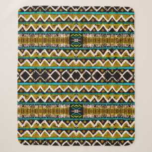 Boho wiederholt. Geometrische nahtlose Stickerei.  Sherpadecke