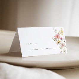 Boho-Wiesen-Wildblumen-Hochzeitsplatzkarte Platzkarte