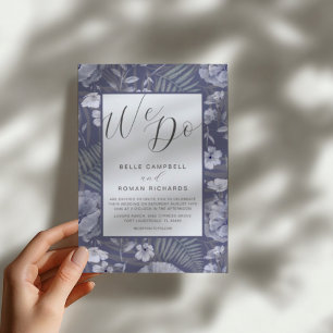 Boho Wild Blume Dusty Lila Script Wedding Inv Einladung