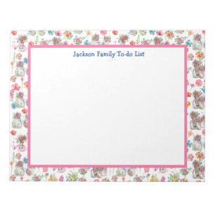 Boho Wild Blume Sommer Vintager Fahrradplaner Notizblock