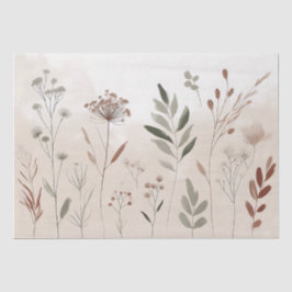 Boho Wild Blume | Wüstengarten-Blumenmuster Seidenpapier