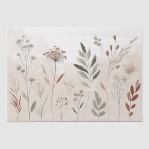 Boho Wild Blume Wüstengarten-Blumenmuster Seidenpapier