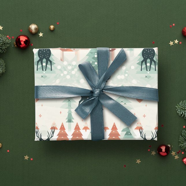 Boho Wild Forest Deer Geschenkpapier (Von Creator hochgeladen)
