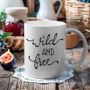 Boho Wild & Free Hand Lettering Kaffeetasse