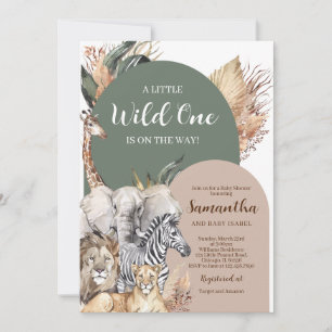 Boho Wild One Baby Shower Einladung