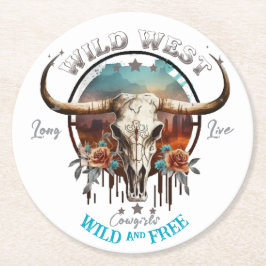 Boho Wild und Free Runder Pappuntersetzer